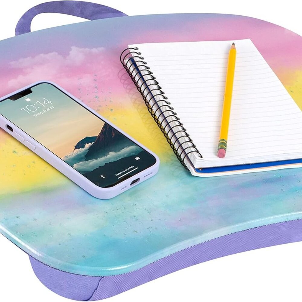 MyStyle Portable Lap Desk with Cushion - Sunset Watercolor - Fits up to 15.6 Inc